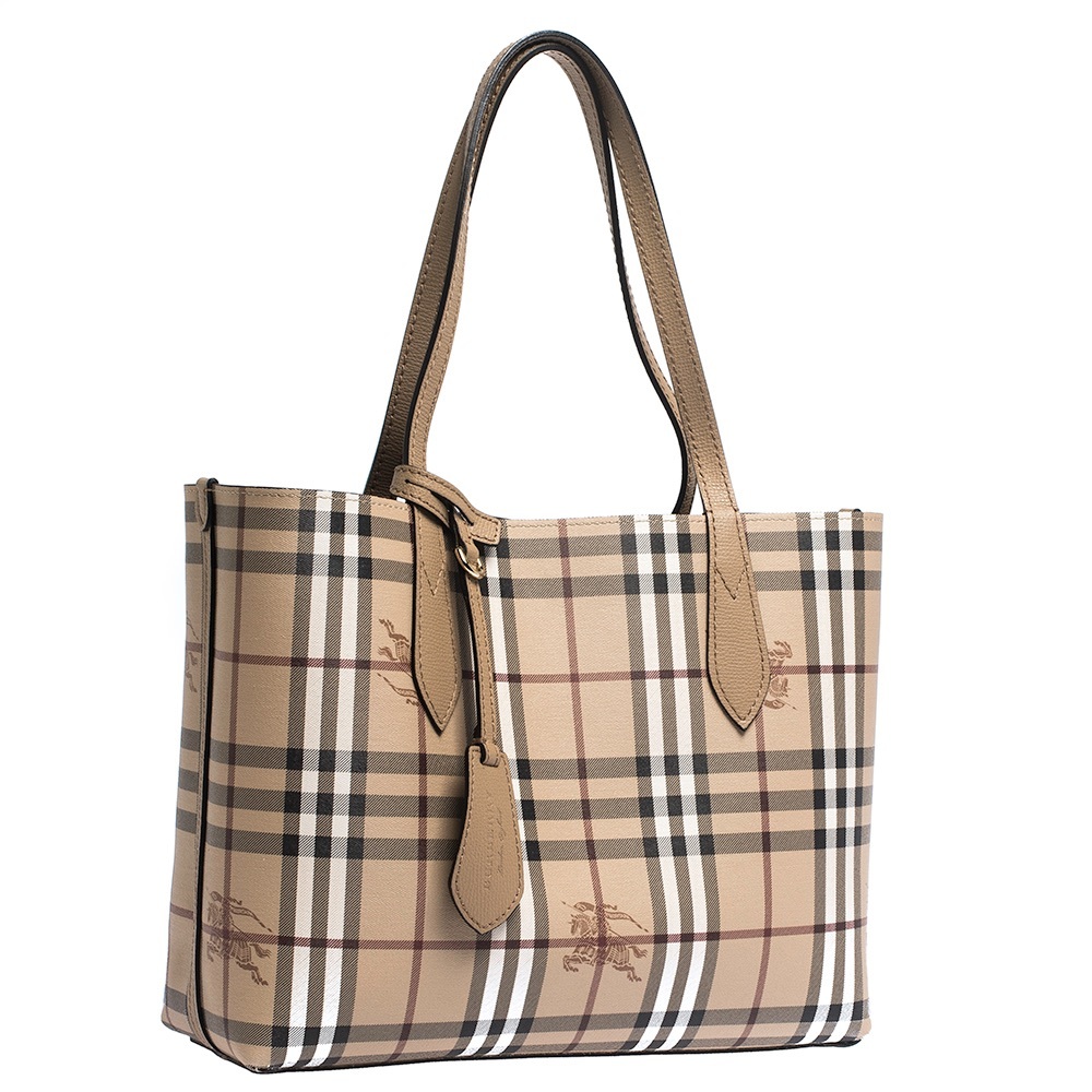 BURBERRY Haymarket Check Reversible Tote Bag REPOSHING.
